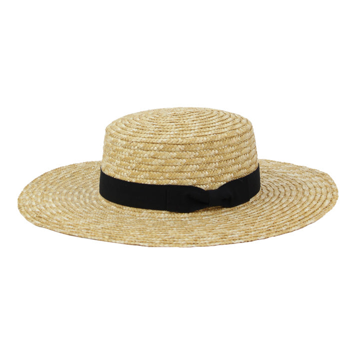 Jendi Aliza Boater Hat in Natural or Black