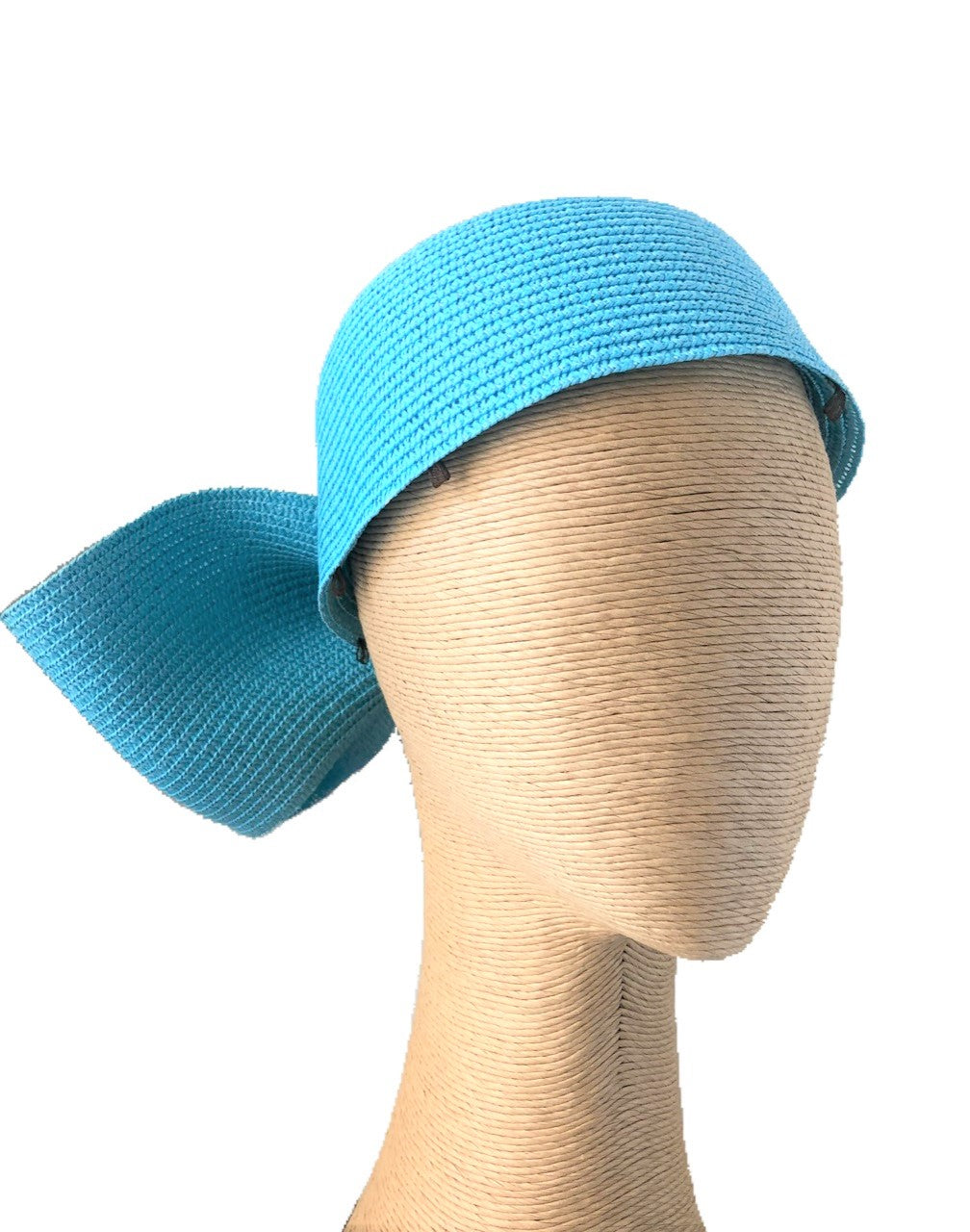 Claire Hahn Teagan Back Bow Headpiece in Turquoise