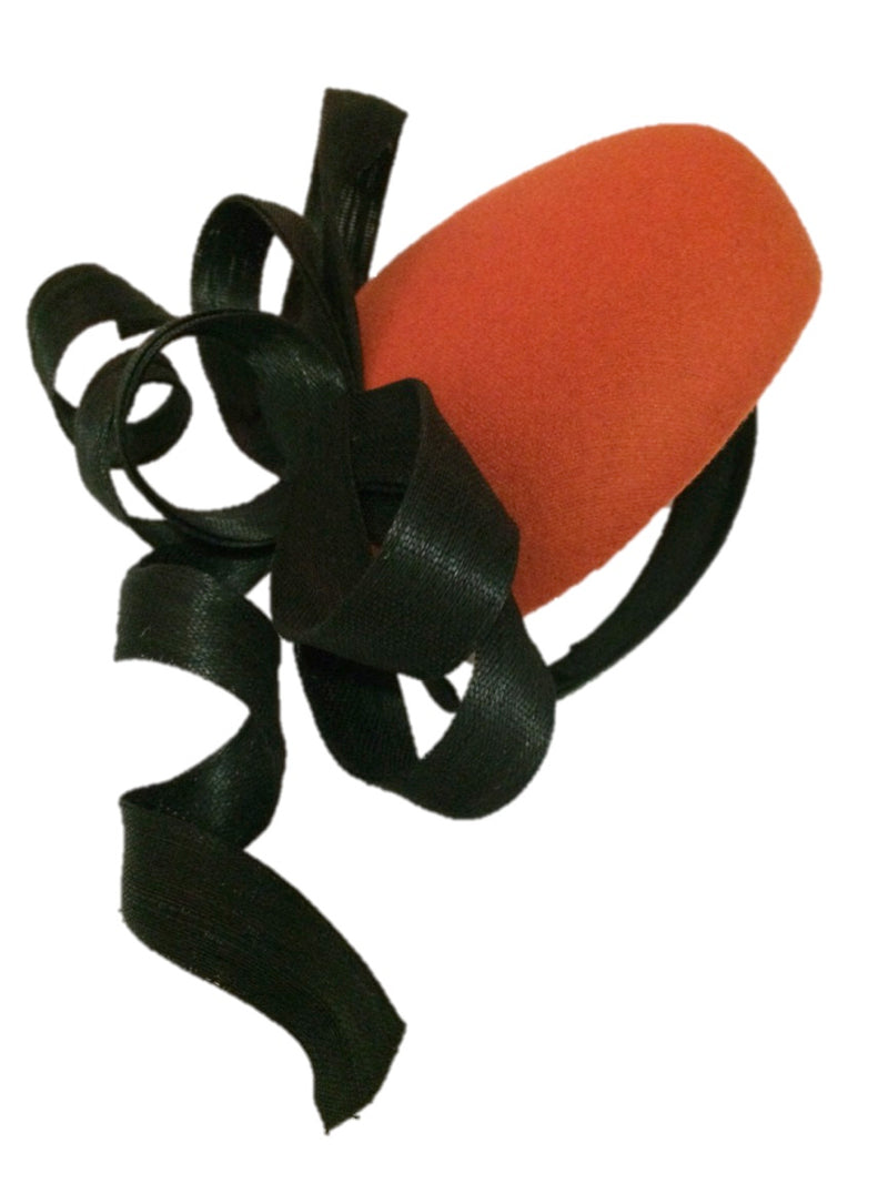 The Fillies Collection Felt Hat in Orange & Black