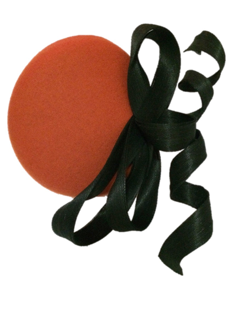 The Fillies Collection Felt Hat in Orange & Black