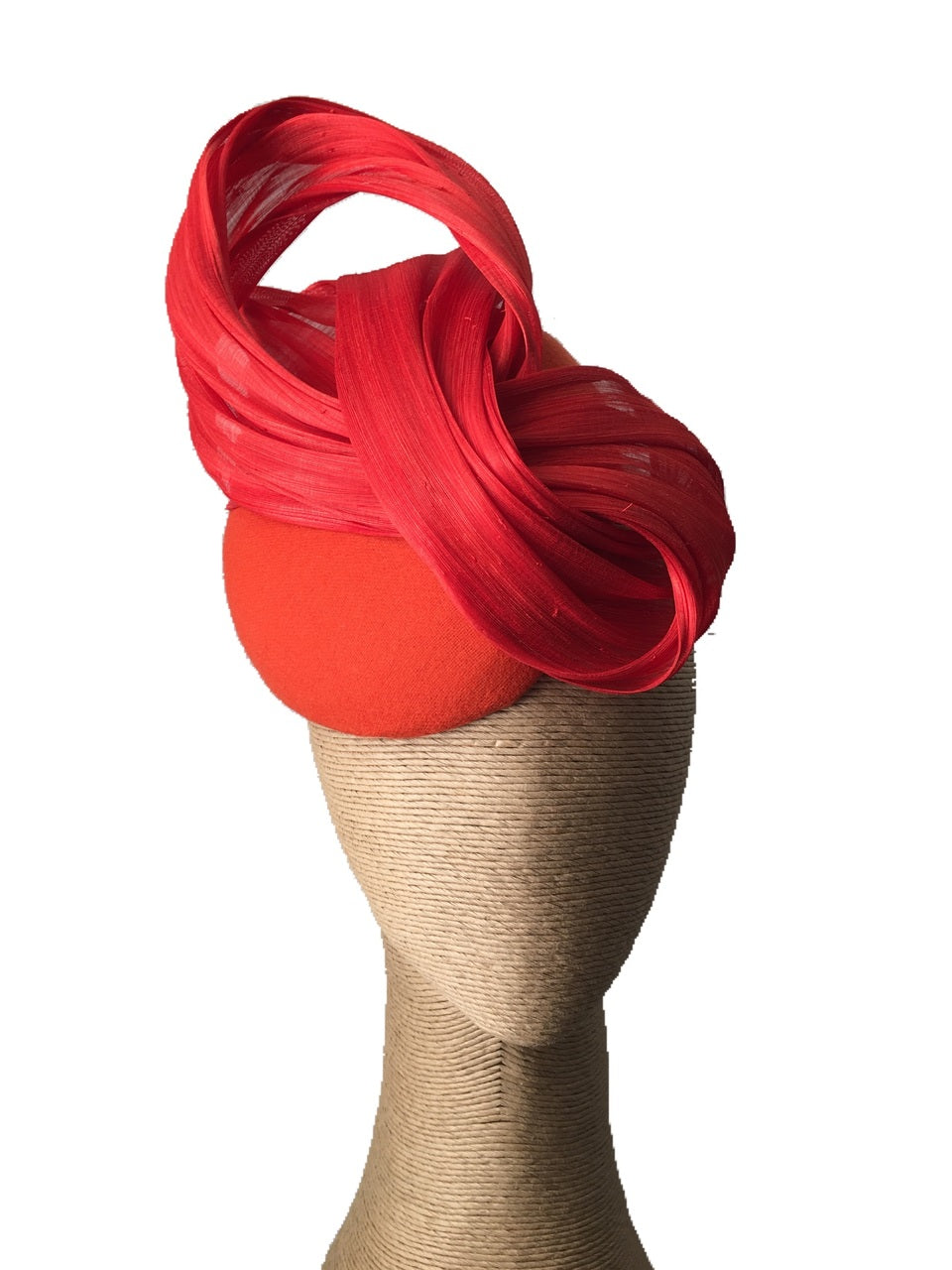 The Fillies Collection Orange Felt Hat with Orange Twisted Detail