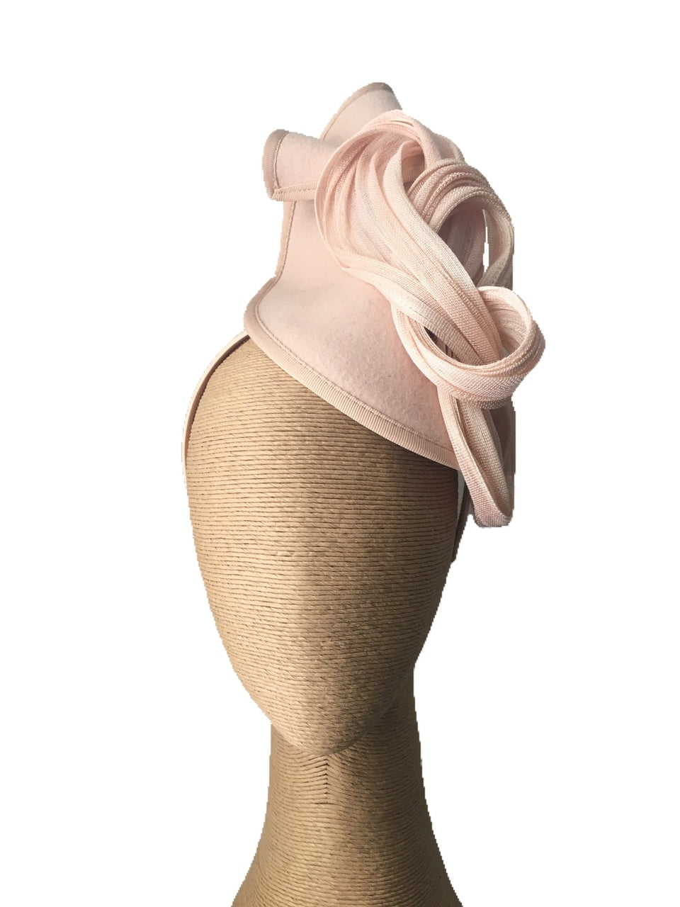 The Fillies Collection Felt Hat in Nude with Nude Loops