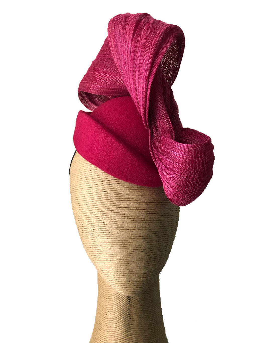 The Fillies Collection Alina Felt Hat with a Loop in Fuchsia