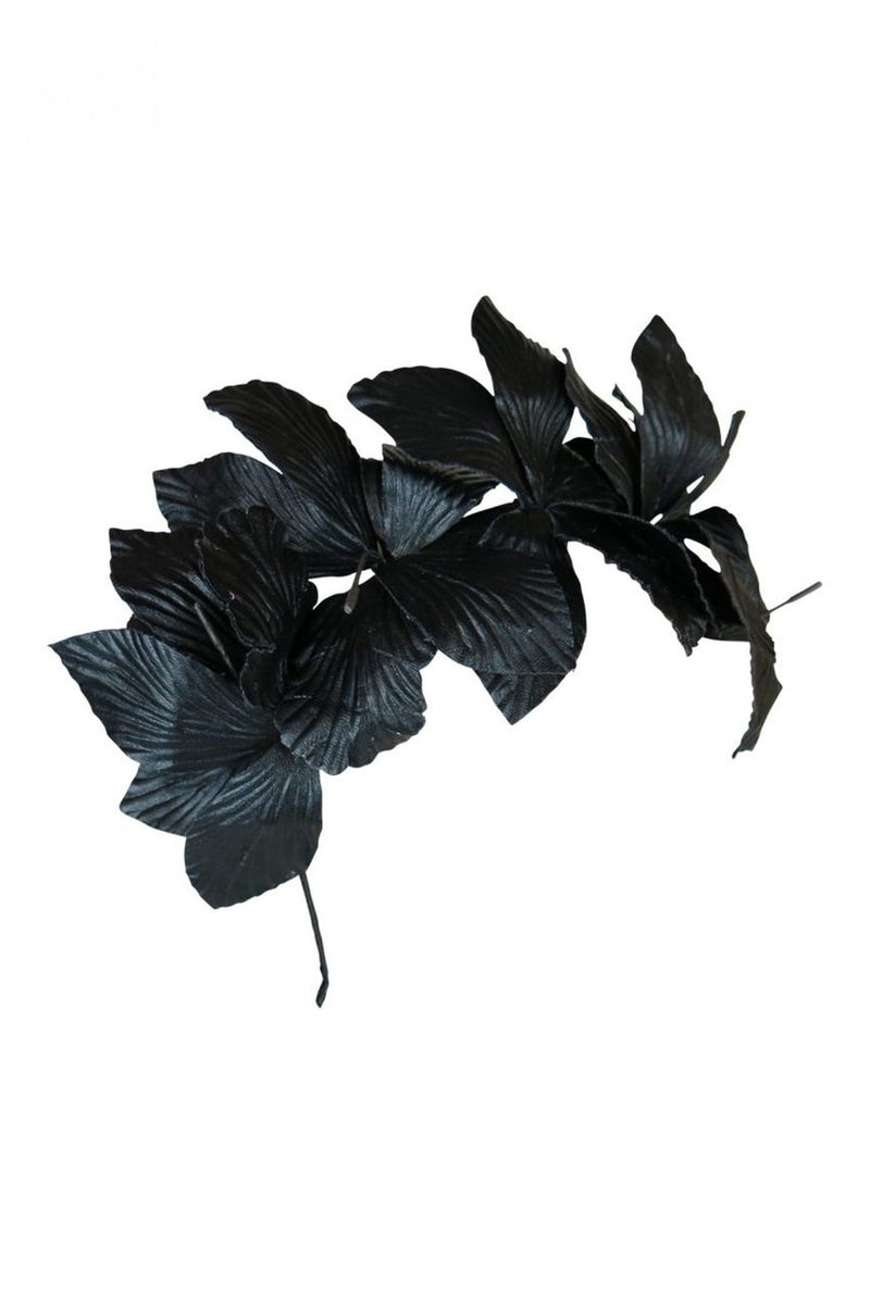 Morgan & Taylor Norah Leaf Fascinator in Black