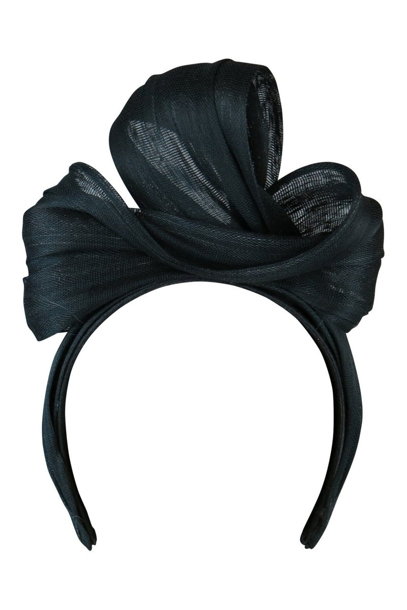 Morgan & Taylor Rafaella Turban Headpiece in Black