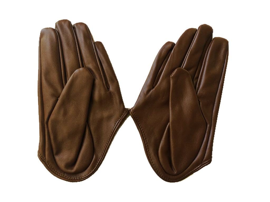 Get Racy Half Palm Gloves in Brown
