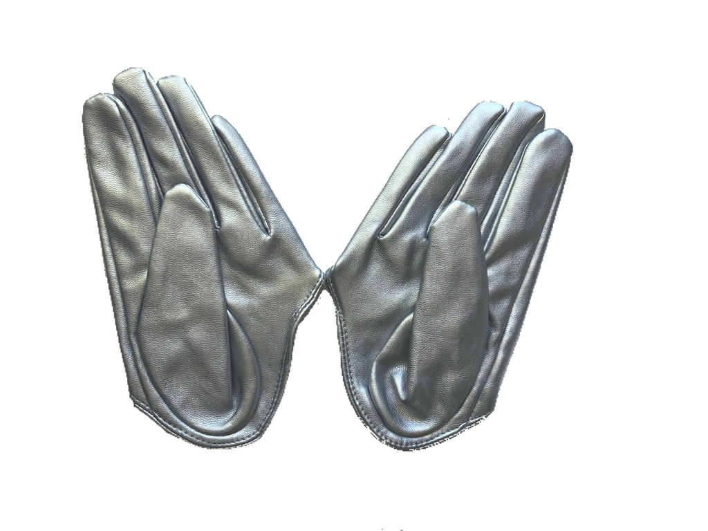Get Racy Half Palm Gloves in Silver Matt