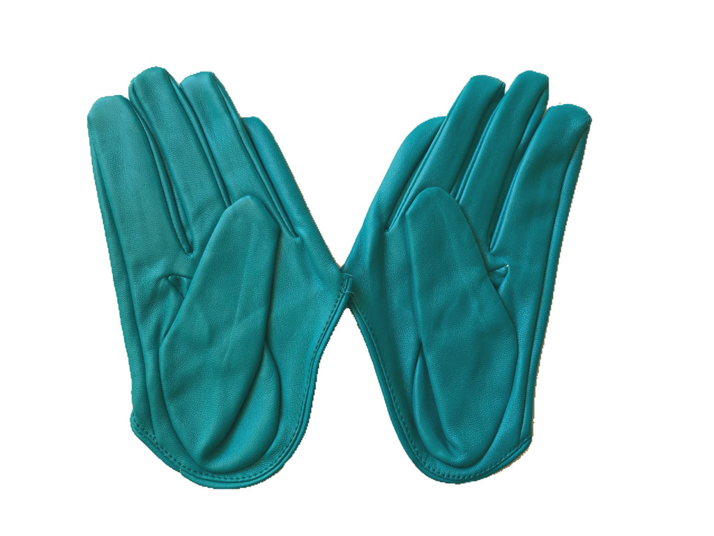 Get Racy Half Palm Gloves in Teal