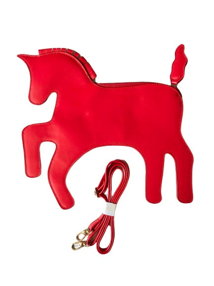 Get Racy Novelty Pony Clutch in Black, Pink, Red
