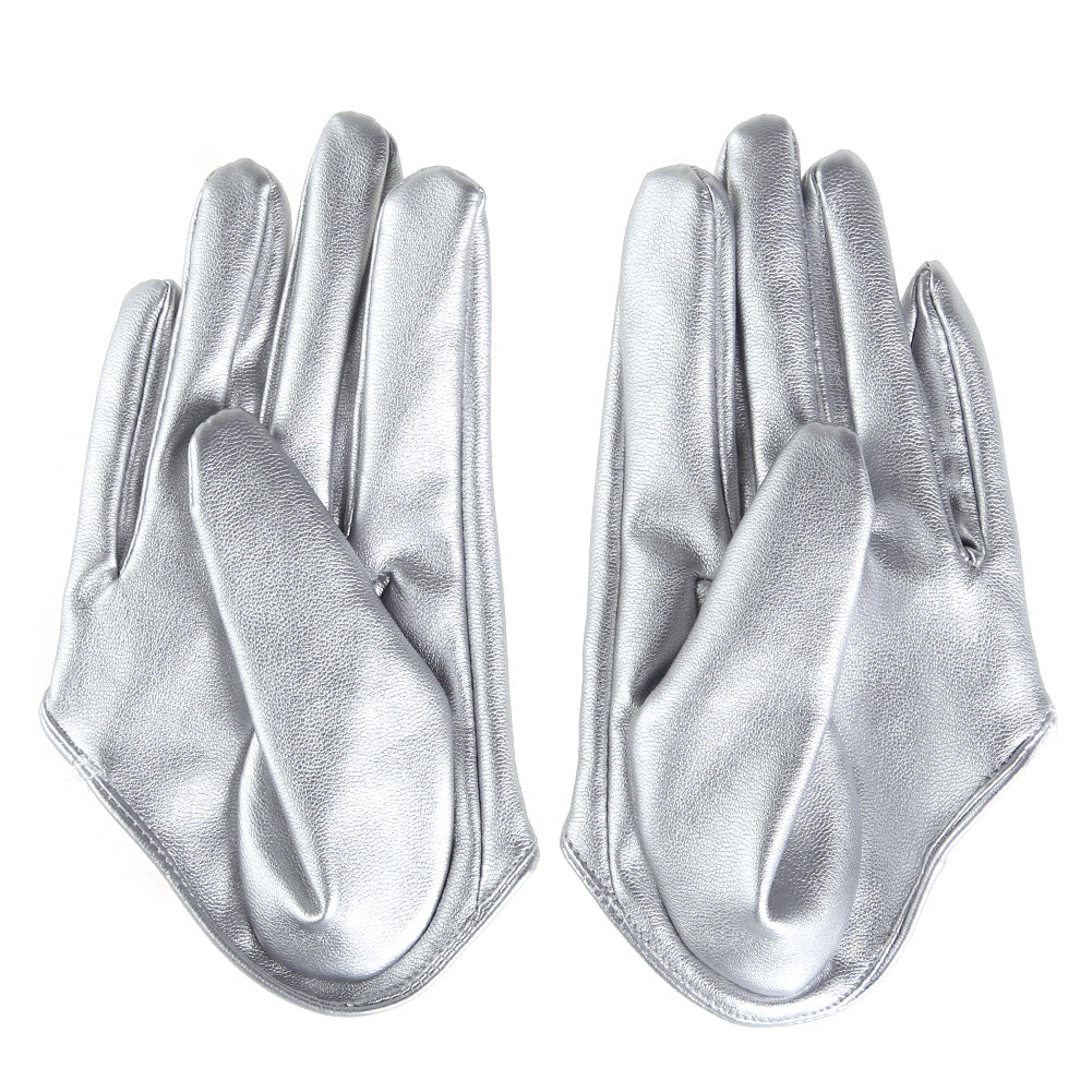 Get Racy Half Palm Gloves in Silver