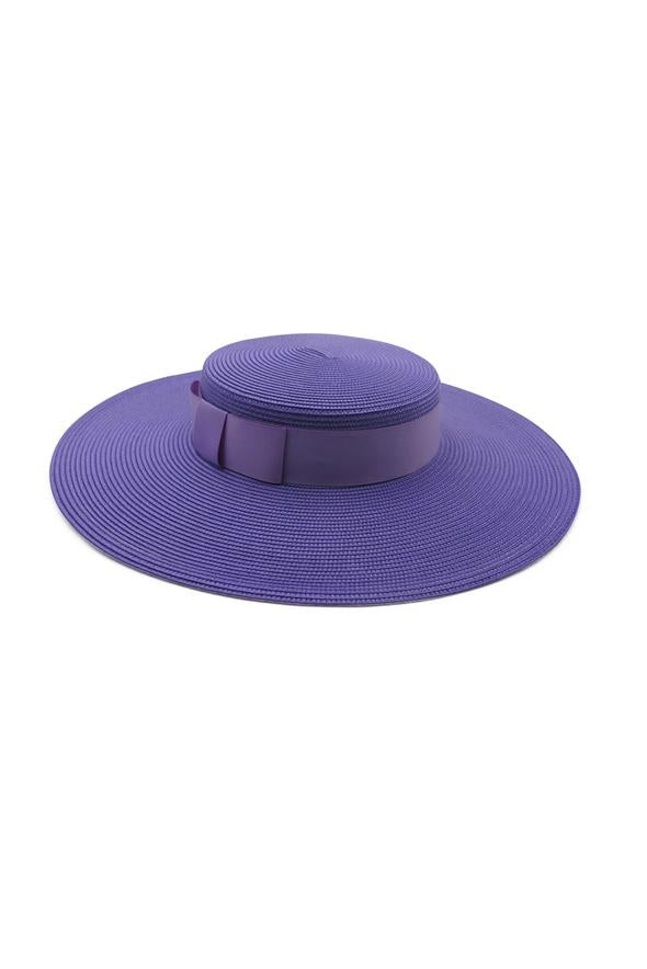 Morgan & Taylor Macy Boater Hat in Purple