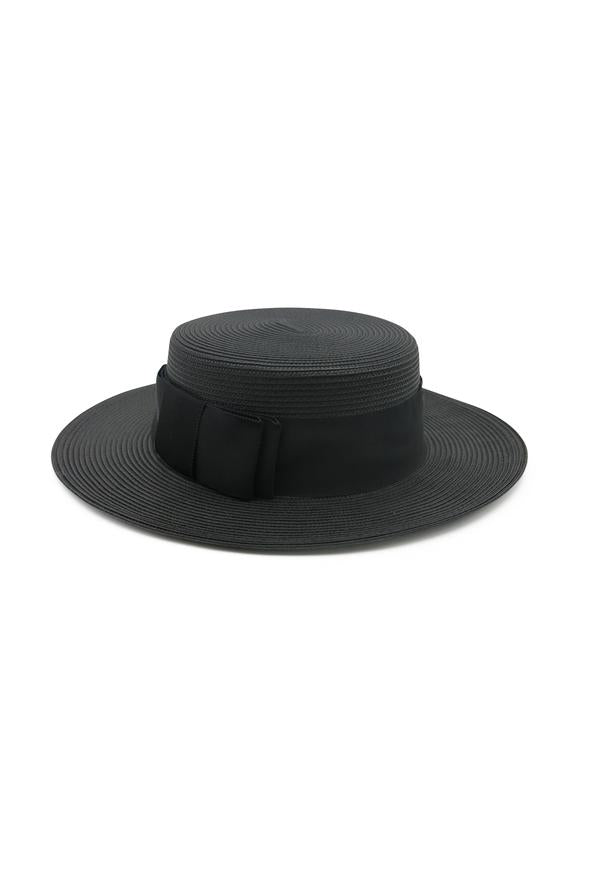 Morgan & Taylor Berkley Boater Hat in Black