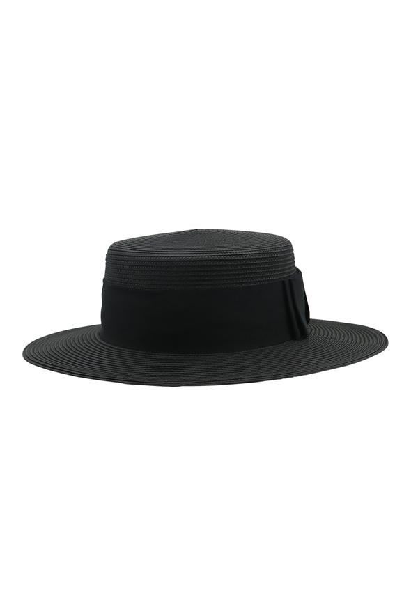 Morgan & Taylor Berkley Boater Hat in Black
