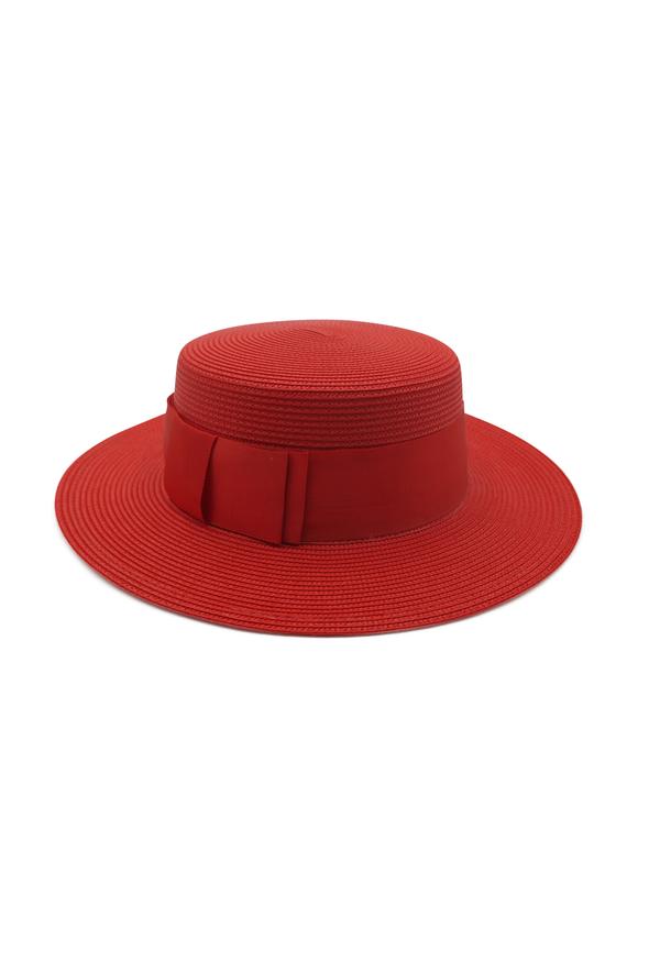 Morgan & Taylor Berkley Boater Hat in Red