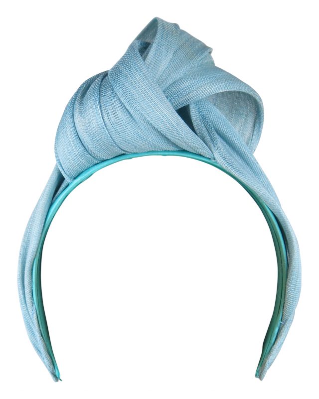 Morgan & Taylor Amore Turban in Light Blue on a Headband