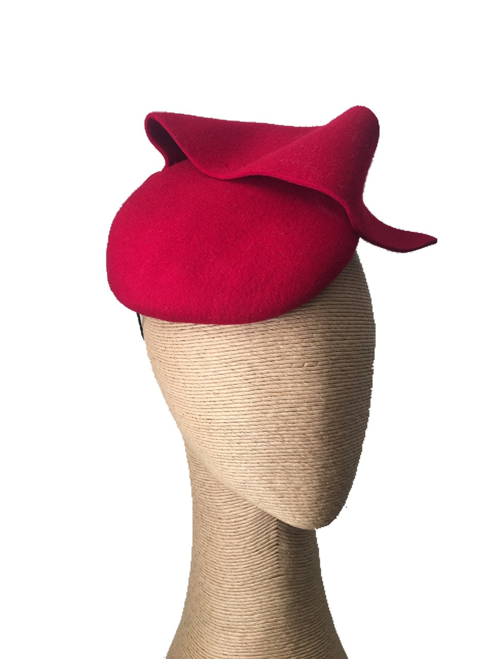 Max Alexander Red Felt Hat with a Wave