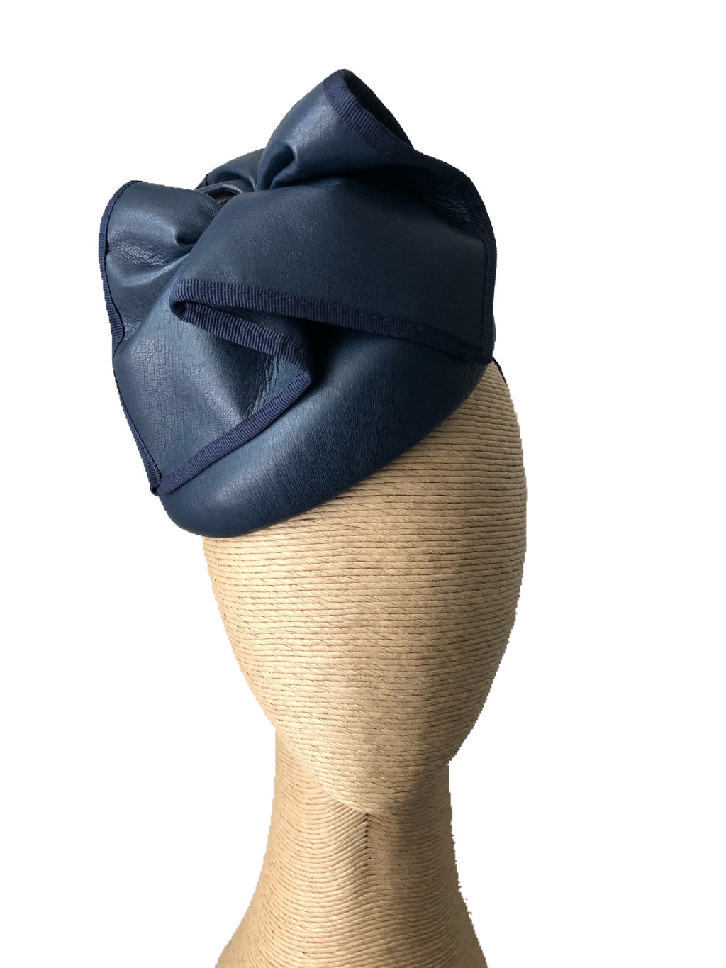 Max Alexander Florence Leather Hat in Navy