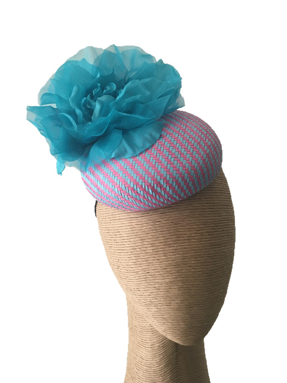 Max Alexander Fuchsia & Aqua Hat with Aqua Flower