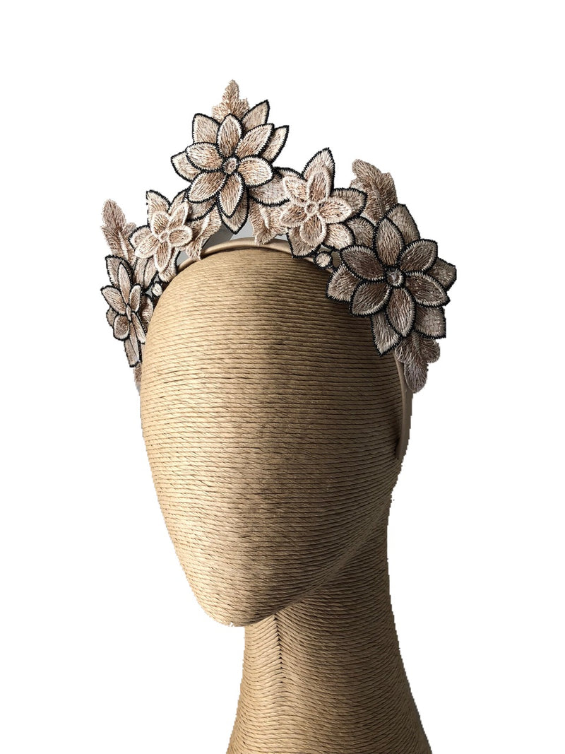 Max Alexander  Lucia Lace Flower Crown on a Headband