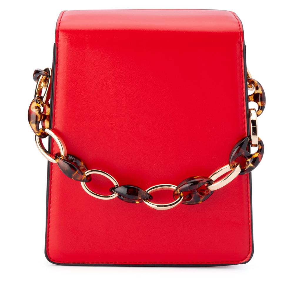 Cherry Acrylic Chain Bag in Red