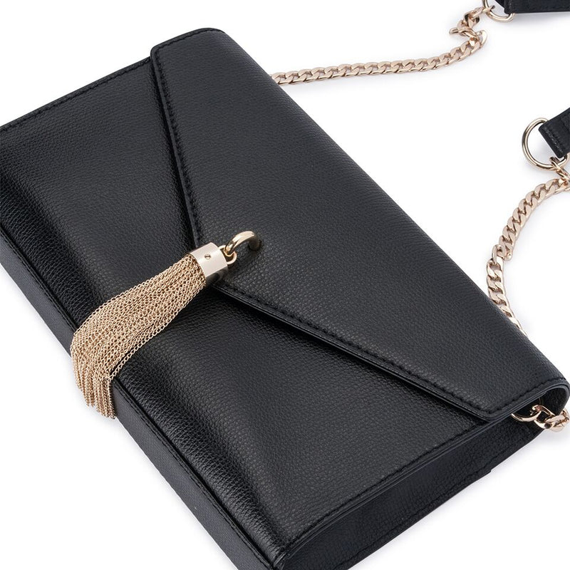 Olga Berg Lana Tassel Clutch in Black