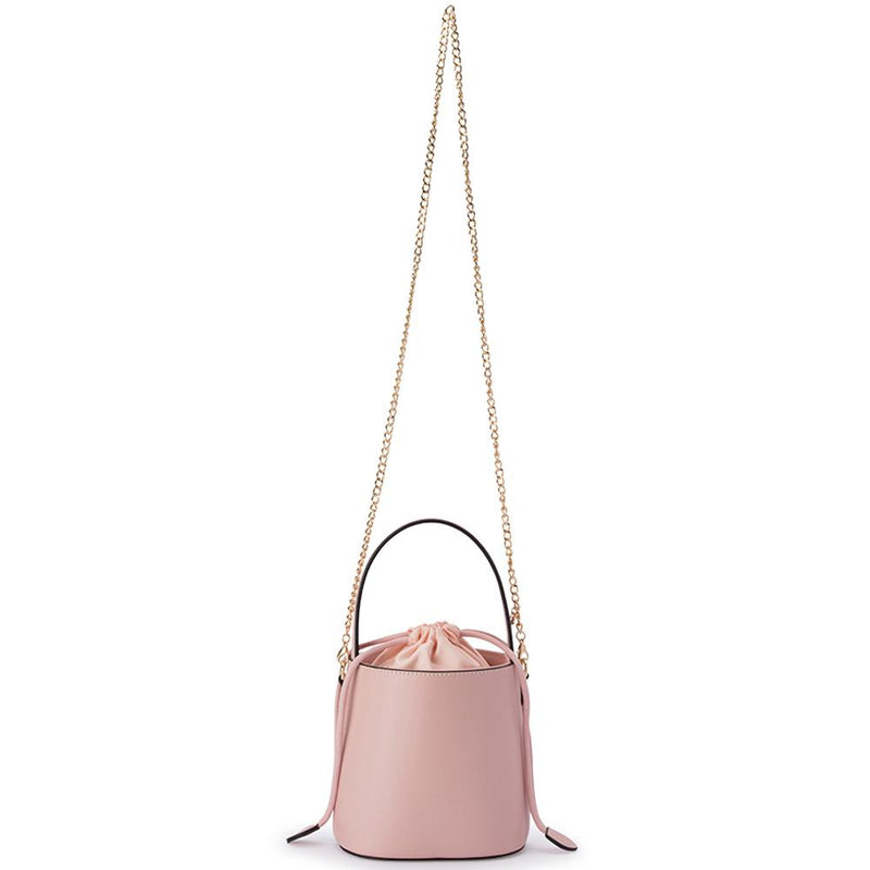 Sanner Drawstring Top Handle bag in Blush Pink