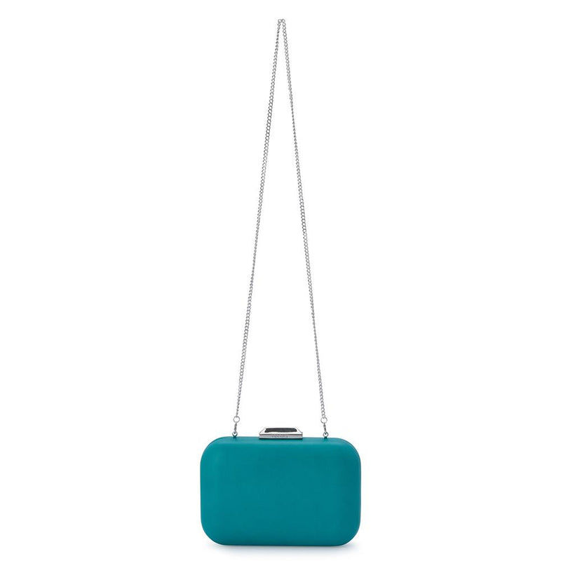 Olga Berg Kinslee Simple Rounded Clutch in Magenta
