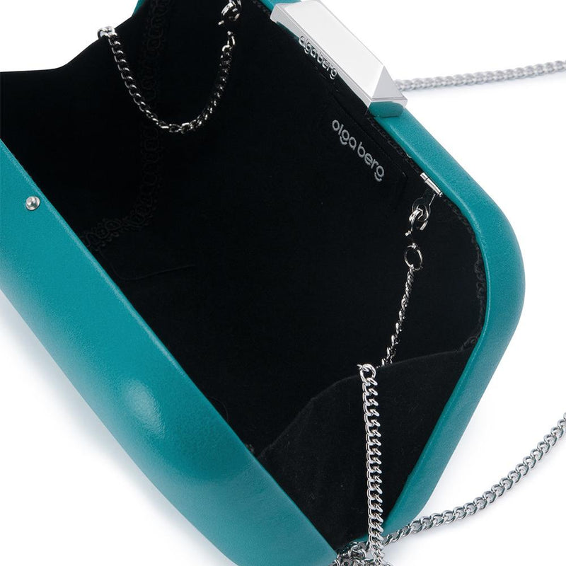 Olga Berg Kinslee Simple Rounded Clutch in Magenta