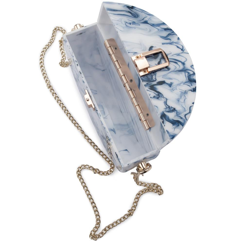 Olga Berg Kandy Round Acrylic Shoulder Bag in Blue