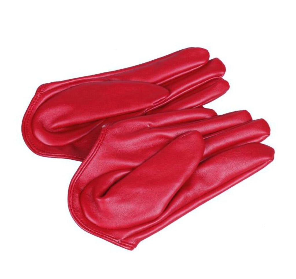 Get Racy Half Palm Gloves in Red