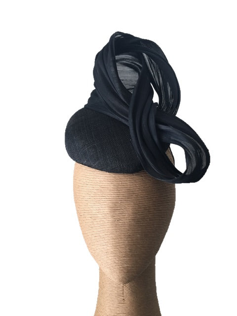 The Fillies Collection Jenny Hat in Black with Black Loops