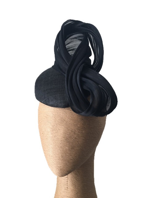 The Fillies Collection Jenny Hat in Black with Black Loops