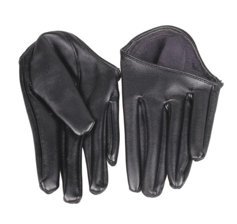 Get Racy Half Palm Gloves in Black