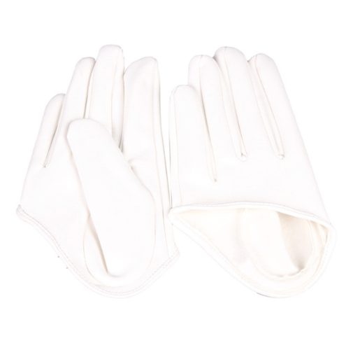 Get Racy Half Palm Gloves in White