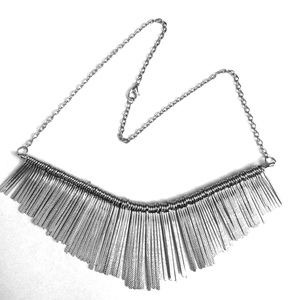 Simple Stylish Silver Tassel Necklace